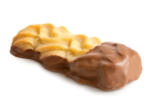 istock Viennese milk chocolate dipped finger isolated on white. 1044279916