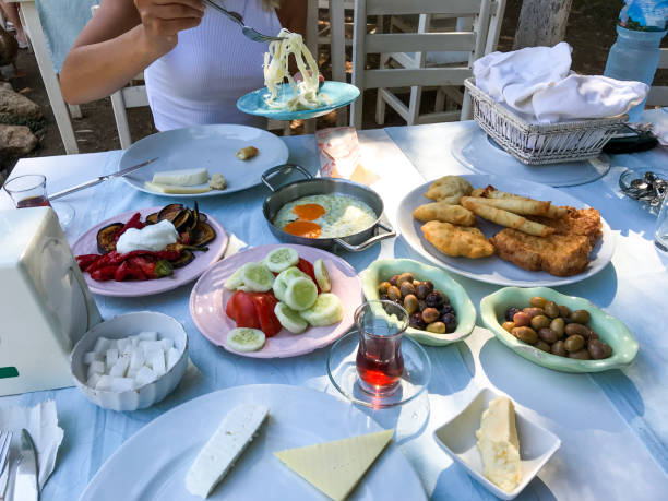 istock Turkish Breakfast Table at Garden Outside. 1044280468