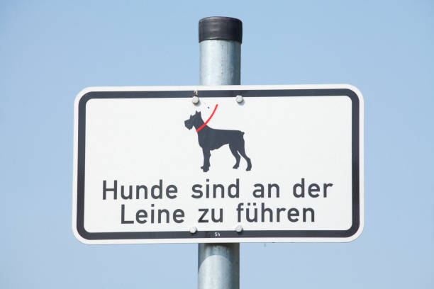 Sign Dogs must be kept on a leash