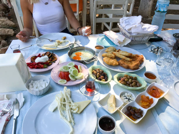 istock Turkish Breakfast Table at Garden Outside. 1044284698