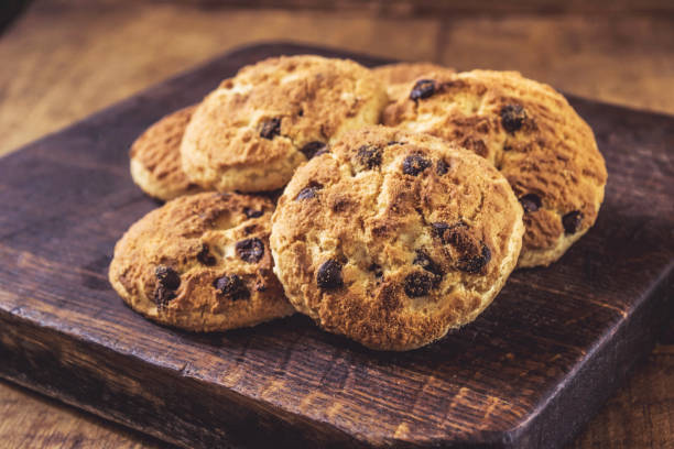 istock Chocolate chip cookies closeup 1044284764