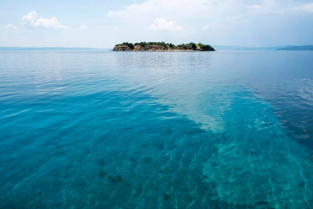 Whole island in Halkidiki, Ouranoupolis, Greece.
