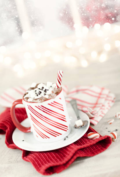 istock Christmas Candy Cane Peppermint Hot Chocolate 1044288096