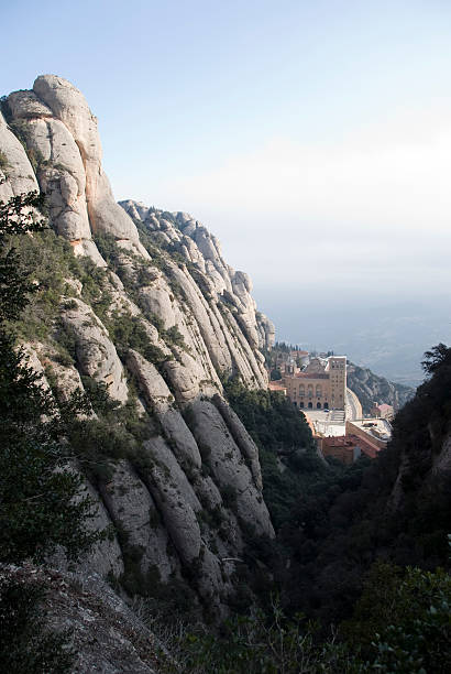 Vistas de Montserrat Mosteiro - fotografia de stock