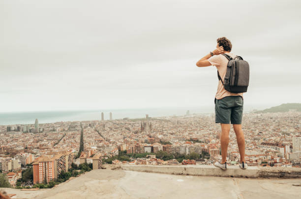 istock Man looking at Barcelona 1044289198