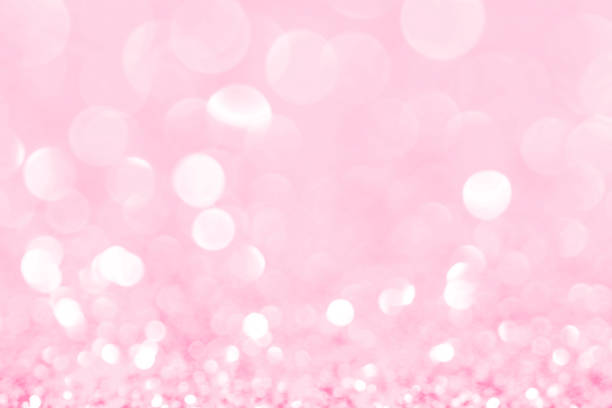 istock Pink glittering Christmas lights. 1044292254