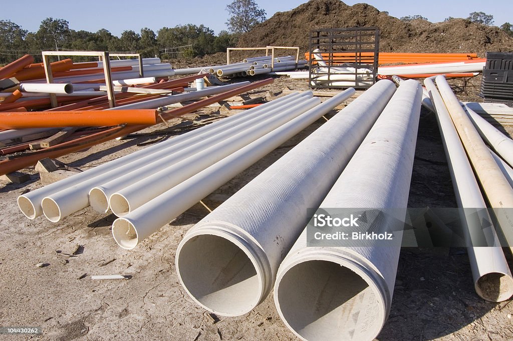 Equipo de construcción-tuberías - Foto de stock de PVC libre de derechos