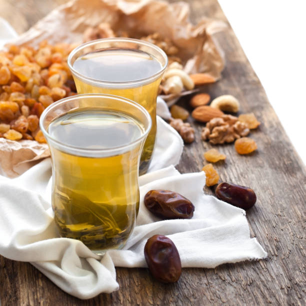 istock Green tea in glass cups closeup 1044303318