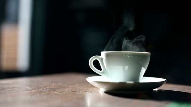 Steam coming out of a coffee cup