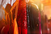 the red sequin dance dress