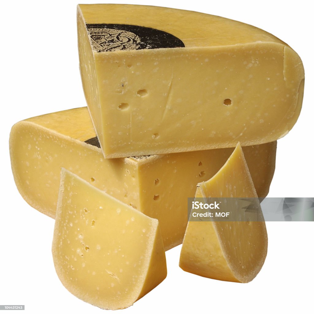 치즈 흰색 바탕에 그림자와 - 로열티 프리 치즈 바퀴 스톡 사진