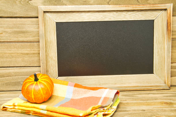 istock Fall Napkin with Pumpkin and Chalk Board 1044318314