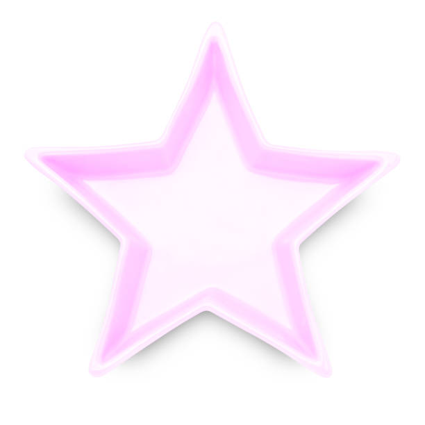 istock Pink star shape plate isolated on white background. 1044318920