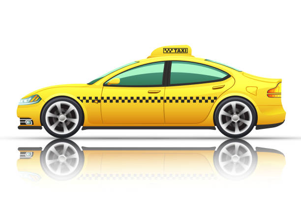 istock Vector illustration of taxi car. 1044319162