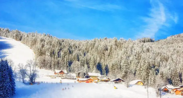 Mountain ski resort Gosau, Austria