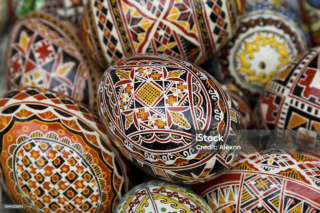 Rumuński tradycyjny Wielkanoc jaja - Zbiór zdjęć royalty-free (Chrześcijaństwo)