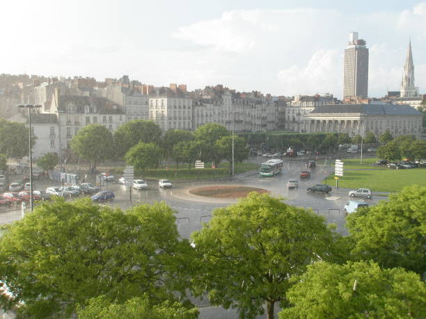 istock City view in the rain, heavy rain 1044323080
