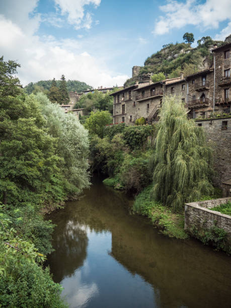 istock Rupit river running through the village of Rupit i Pruit in summertime 1044324082