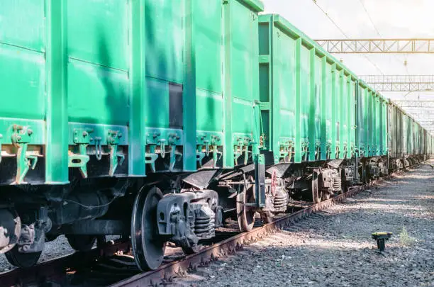 Photo of Railroad green cars on rails