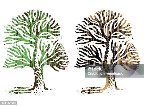 Wood Grain Tree Drawing Stock Illustration - Download Image Now - Tree, Branch - Plant Part, Computer Graphic