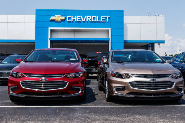 Chevrolet Automobile Dealership. Chevy is a Division of General Motors Noblesville - Circa August 2018: Chevrolet Automobile Dealership. Chevy is a Division of General Motors Chevrolet stock pictures, royalty-free photos & images