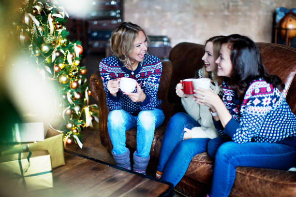 istock Group of people celebrating Christmas 1044338978