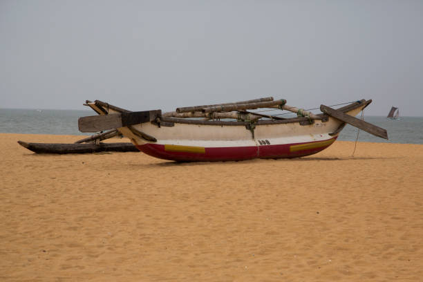 istock Fishing boat on the beach 1044339674