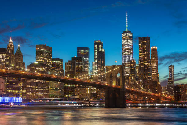 istock View to Manhattan Skyline form the Brooklyn Bridge Park 1044343772