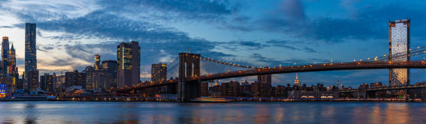 istock View to Manhattan Skyline form the Brooklyn Bridge Park 1044343802
