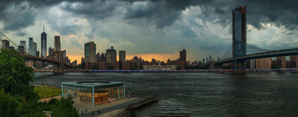 istock View to Manhattan Skyline form the Brooklyn Bridge Park 1044343858