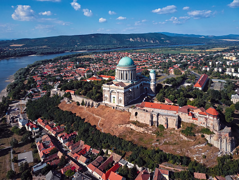 Esztergom Cathedral aerial, Hungary