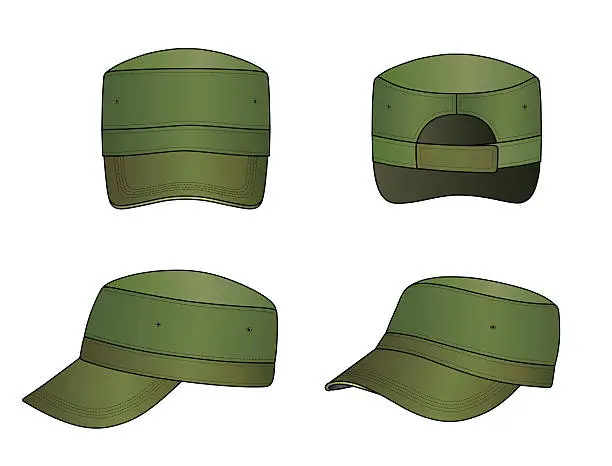 Vector illustration of Military cap