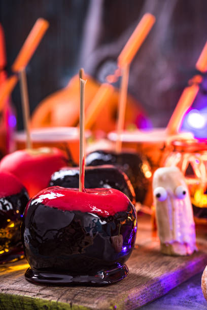 istock Creative candy apples, Halloween party food 1044357878