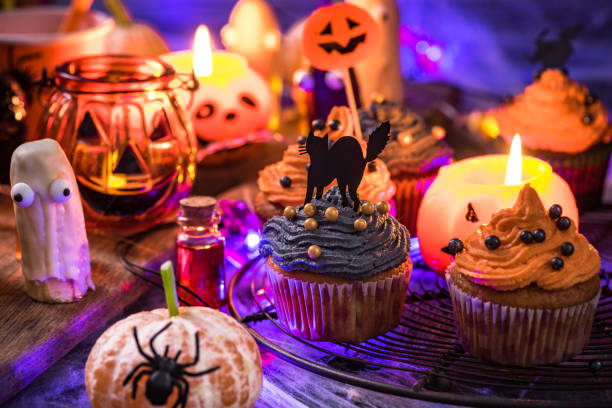 istock Spooky creative food for kids Halloween party 1044358192