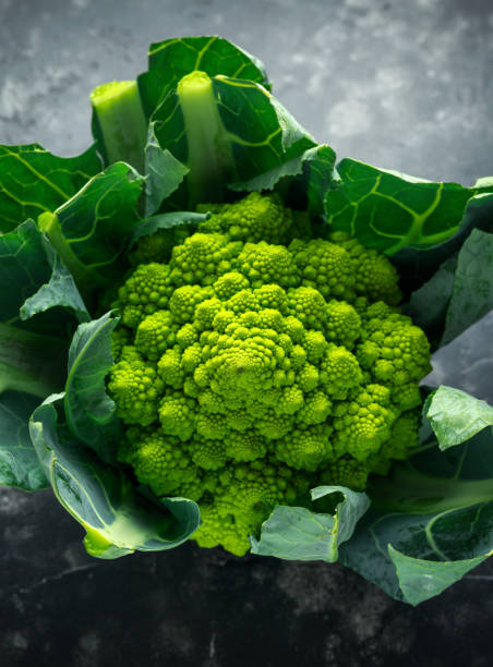 istock Fresh organic romanesco broccoli cauliflower 1044366994