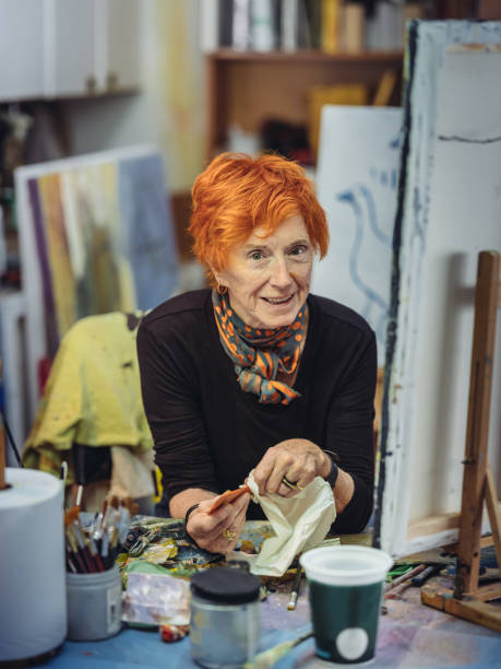 istock Senior woman artist at work 1044368326