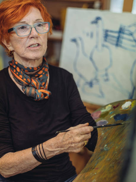 istock Senior woman artist at work 1044373050