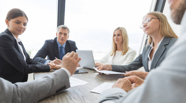 istock Business people discussing a finance 1044373504