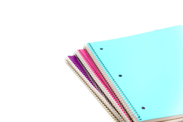istock Studio shot colorful spiral 1-subject notebooks isolated on white 1044382798