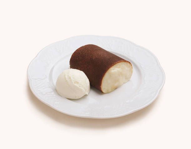 istock Milk baked pudding  with ice cream - Turkish Dessert Kazandibi 1044388206