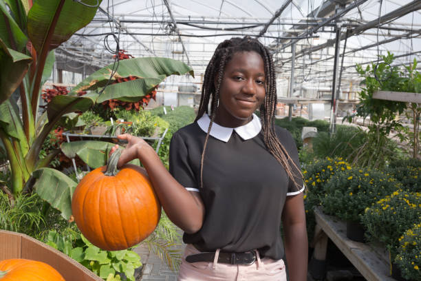 istock Choosing pumpkin at garden center 1044391292