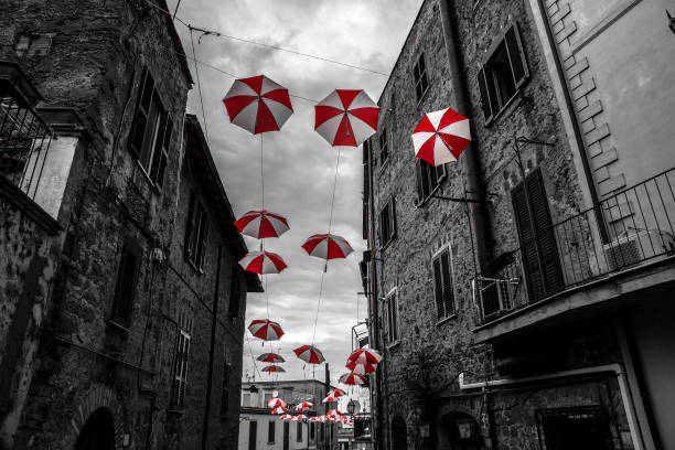 istock Hanging umbrellas in Anguillara Sabazia 1044395818