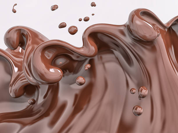 Splash chocolate 3d rendering Splash chocolate isolated abstract background 3d rendering chocolate shake stock pictures, royalty-free photos & images