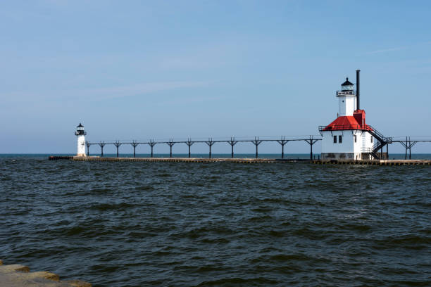 istock St. Joseph North Pier Outer Lighthouse Lake Michigan 1044399510