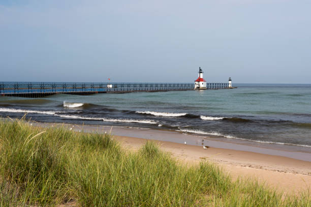 istock St. Joseph North Pier Outer Lighthouse Lake Michigan 1044399520