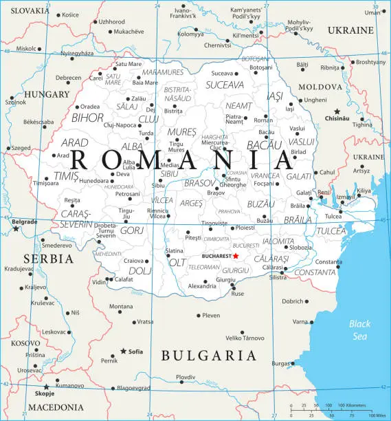 Vector illustration of 02 - Romania - White 10