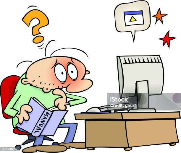 Computer Trouble Stock Illustration - Download Image Now - Book, Broken ...