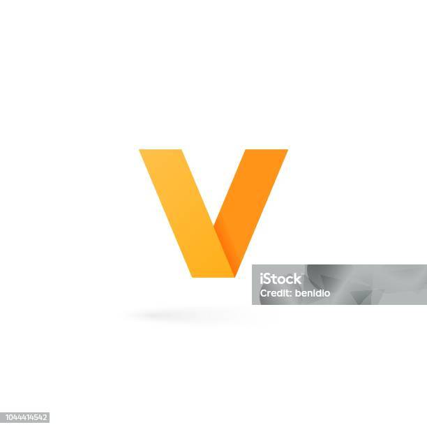Letter V Logo Alphabet On White Background Stock Illustration - Download Image Now - Letter V, Logo, Advertisement