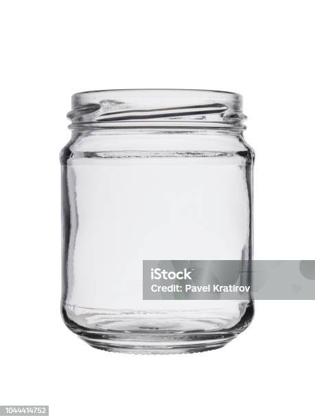 Empty Glass Jar On A White Stock Photo - Download Image Now