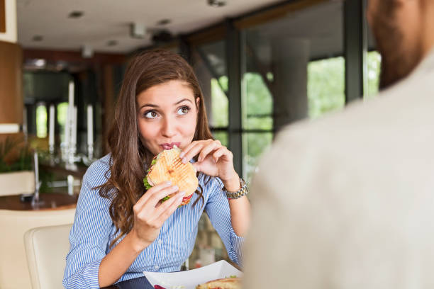 Young women on a lunch break